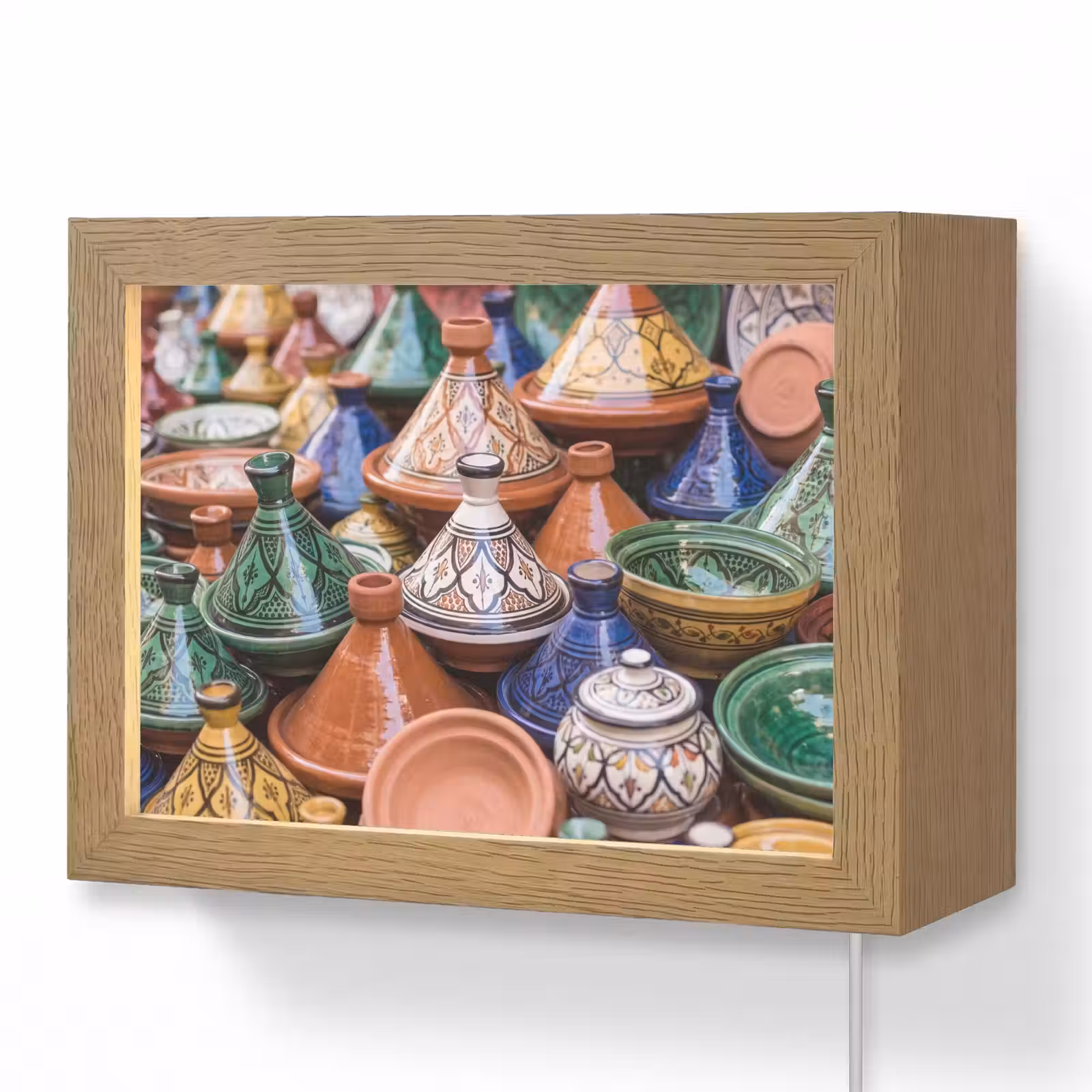 Lightbox - Wandlamp - Aardewerk - Kleurrijk - Patroon — 1