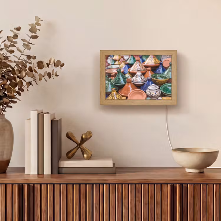 Lightbox - Wandlamp - Aardewerk - Kleurrijk - Patroon — 4