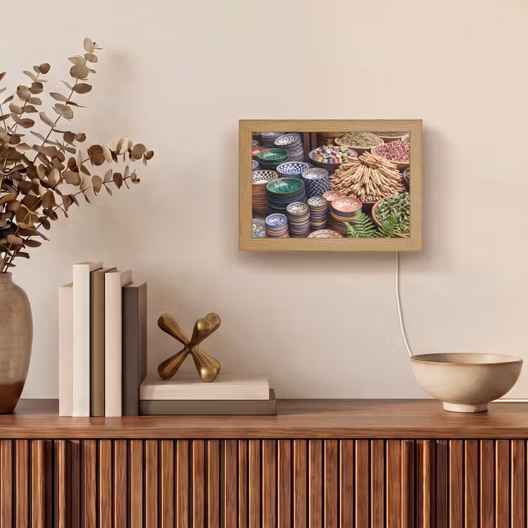 Lightbox - Wandlamp - Aardewerk - Oosters - Kleurrijk — 4