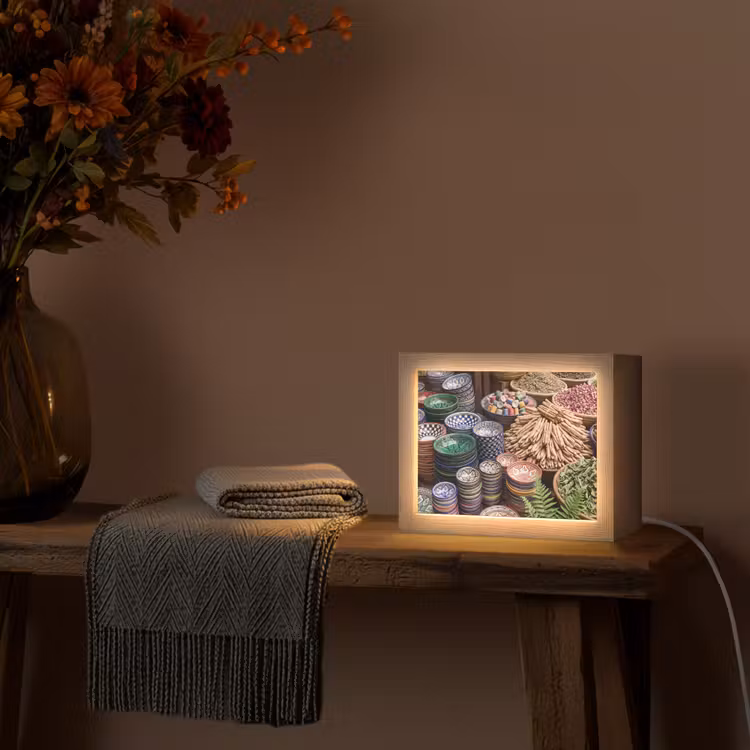 Lightbox - Wandlamp - Aardewerk - Oosters - Kleurrijk — 5