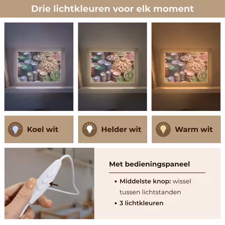 Lightbox - Wandlamp - Aardewerk - Oosters - Kleurrijk — 7