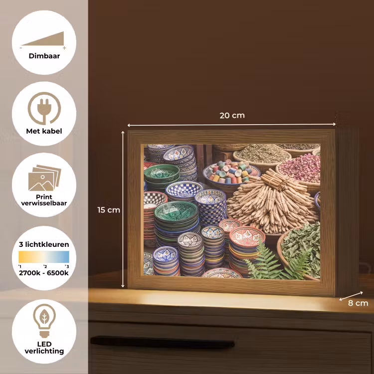 Lightbox - Wandlamp - Aardewerk - Oosters - Kleurrijk — 9