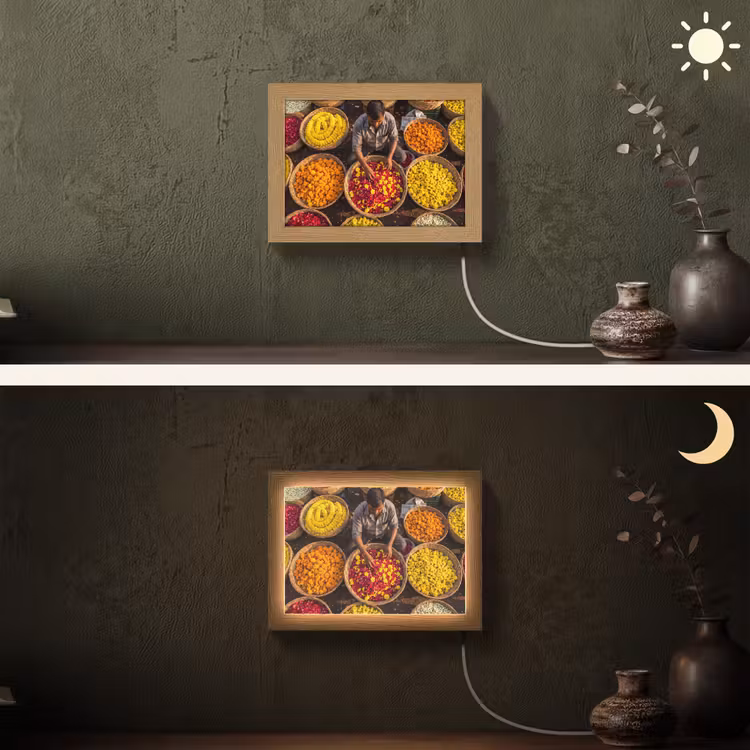 Lightbox - Wandlamp - Bloemen - Markt - Kleurrijk — 3