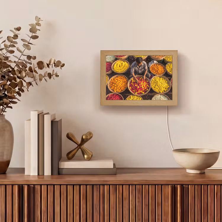Lightbox - Wandlamp - Bloemen - Markt - Kleurrijk — 4