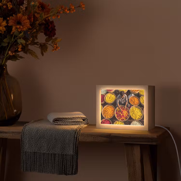 Lightbox - Wandlamp - Bloemen - Markt - Kleurrijk — 5