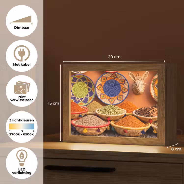 Lightbox - Wandlamp - Eten - Kleurrijk - Cultuur — 9
