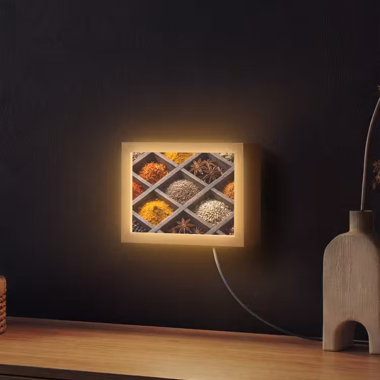 Lightbox - Wandlamp - Kruiden - Houten - Eten — 2