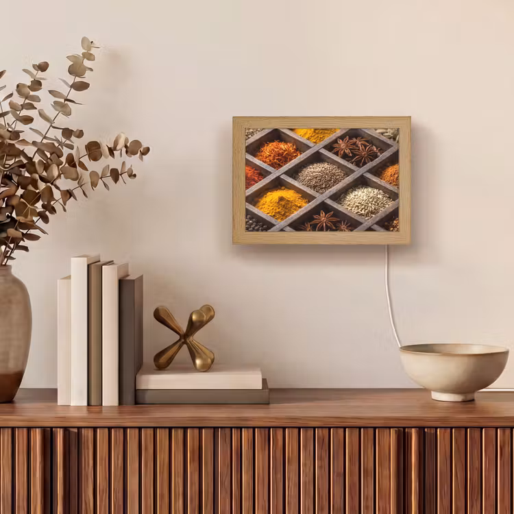 Lightbox - Wandlamp - Kruiden - Houten - Eten — 4