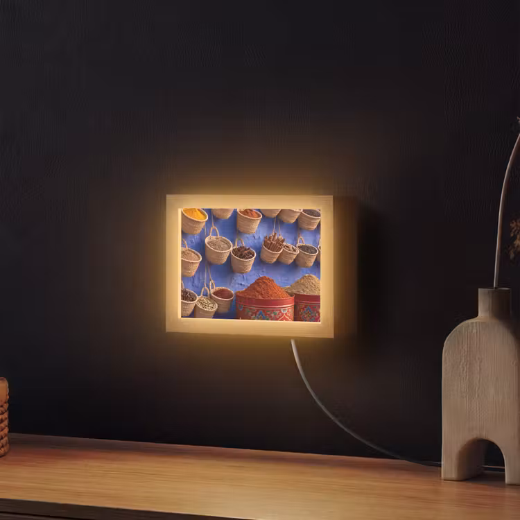 Lightbox - Wandlamp - Kruiden - Manden - Markt — 2