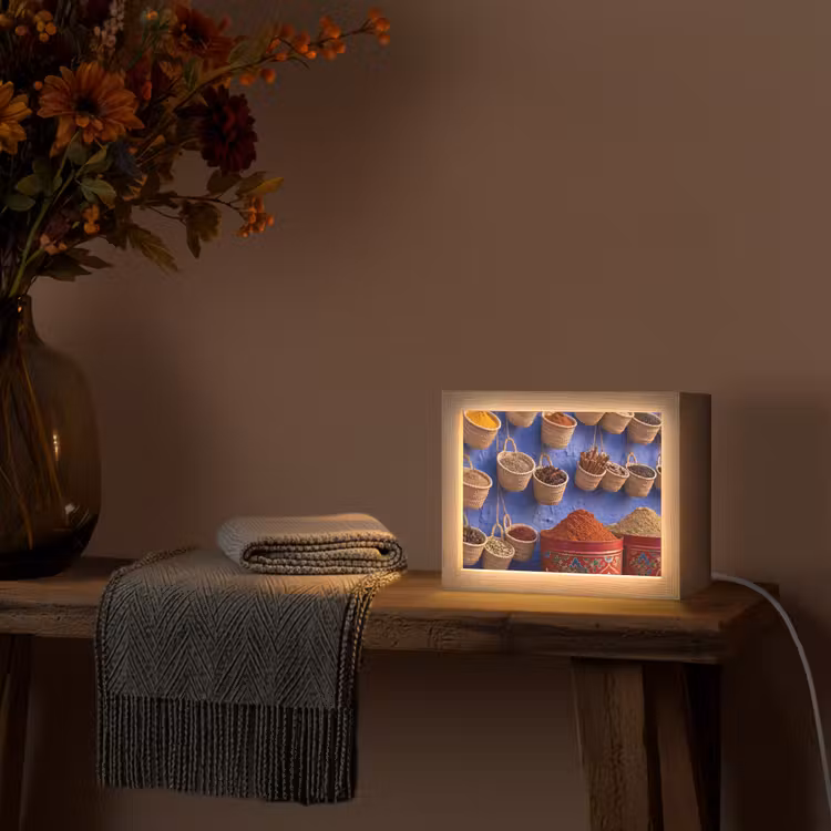 Lightbox - Wandlamp - Kruiden - Manden - Markt — 5