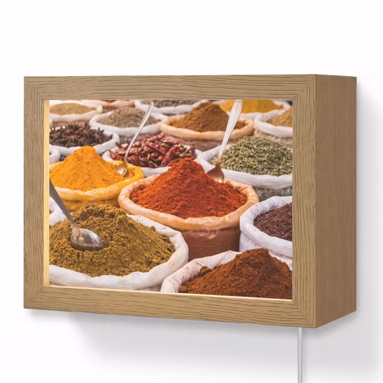 Lightbox - Wandlamp - Kruiden - Markt - Eten — 1