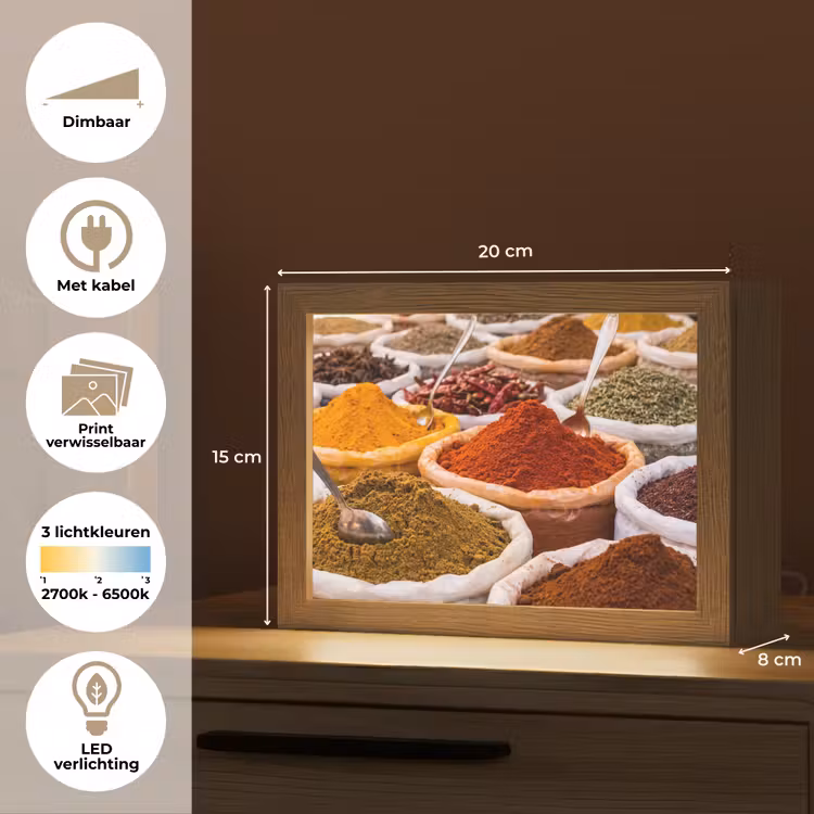 Lightbox - Wandlamp - Kruiden - Markt - Eten — 9