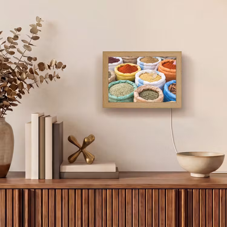 Lightbox - Wandlamp - Kruiden - Zakken - Markt — 4