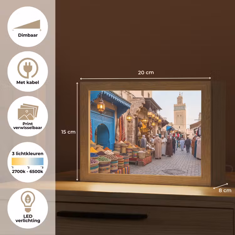 Lightbox - Wandlamp - Markt - Oosters - Kleurrijk — 9