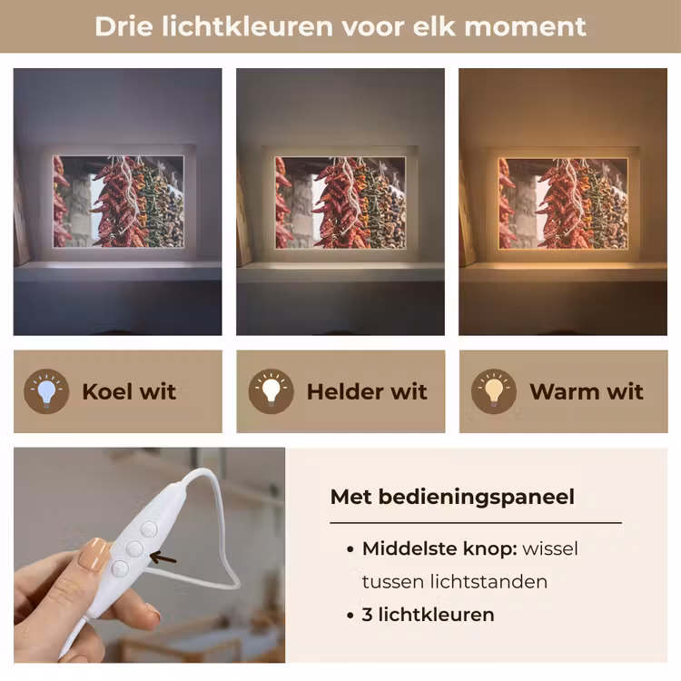 Lightbox - Wandlamp - Rode pepers - Eten — 7