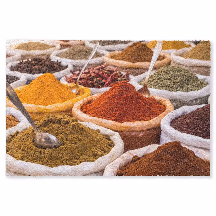 Vloerkleed - Kruiden - Markt - Eten — 1