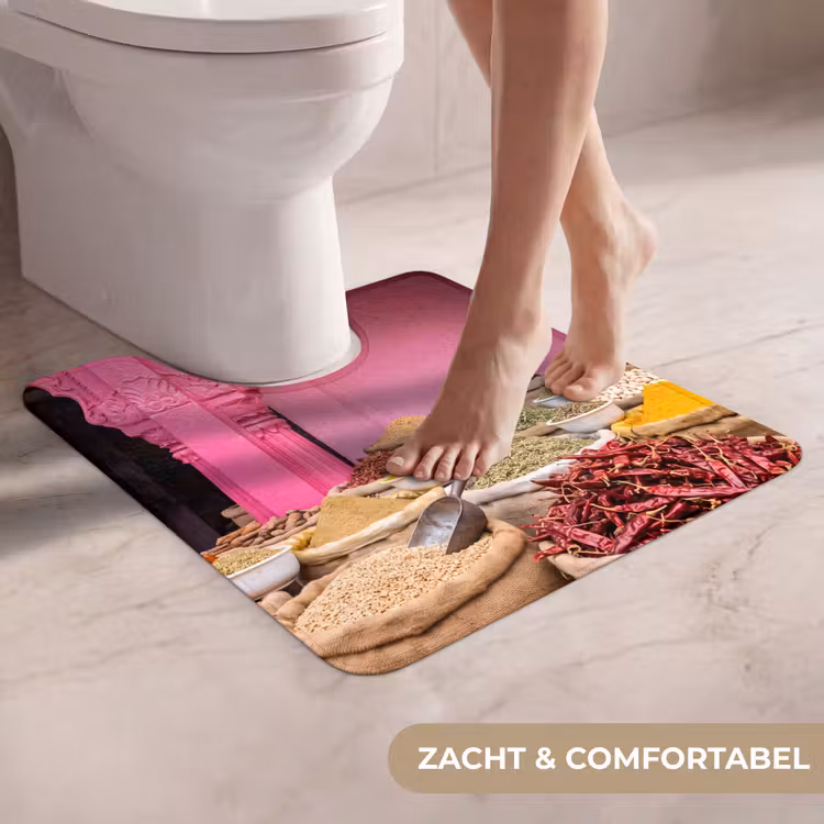 Wc Mat - Kruiden - Markt - Roze — 5