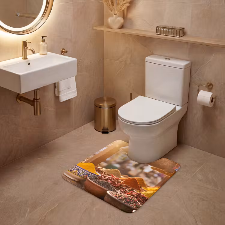 Wc Mat - Specerijen - Markt - Kleurrijk — 3