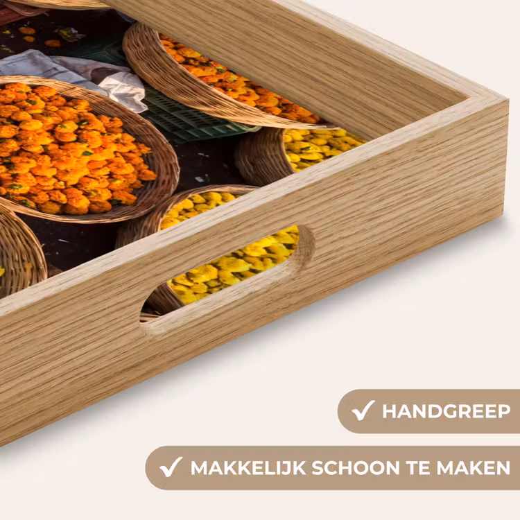 Dienblad - Bloemen - Markt - Kleurrijk — 5