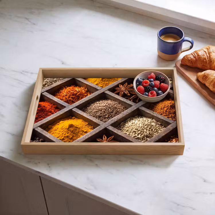 Dienblad - Kruiden - Houten - Eten — 4