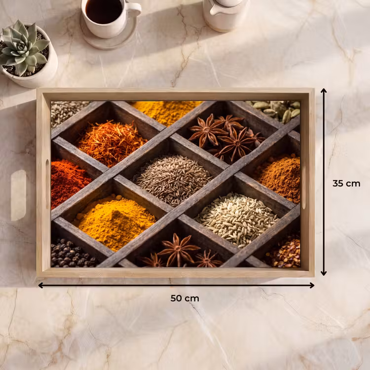 Dienblad - Kruiden - Houten - Eten — 9