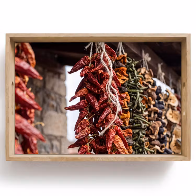 Dienblad - Rode pepers - Eten — 1
