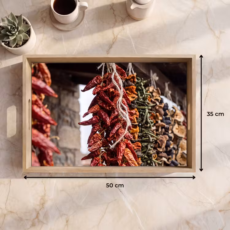Dienblad - Rode pepers - Eten — 9