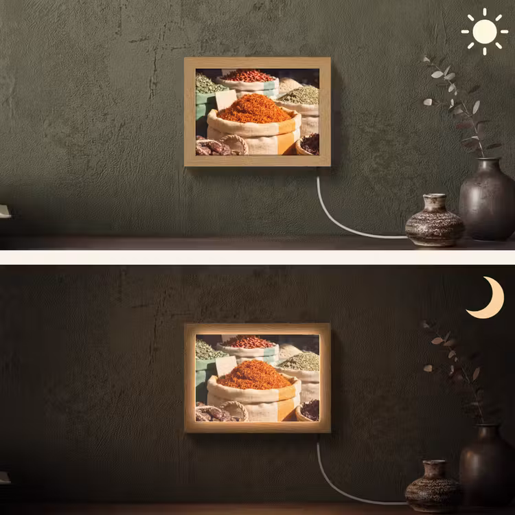 Lightbox - Wandlamp - Kruiden - Markt - Kleurrijk — 3