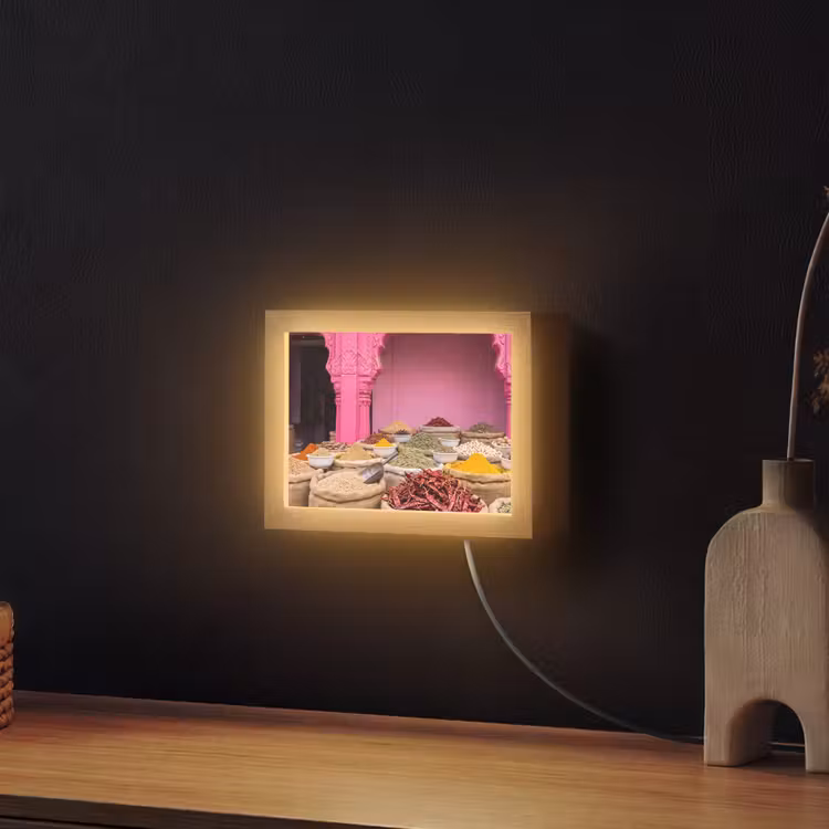 Lightbox - Wandlamp - Kruiden - Markt - Roze — 2