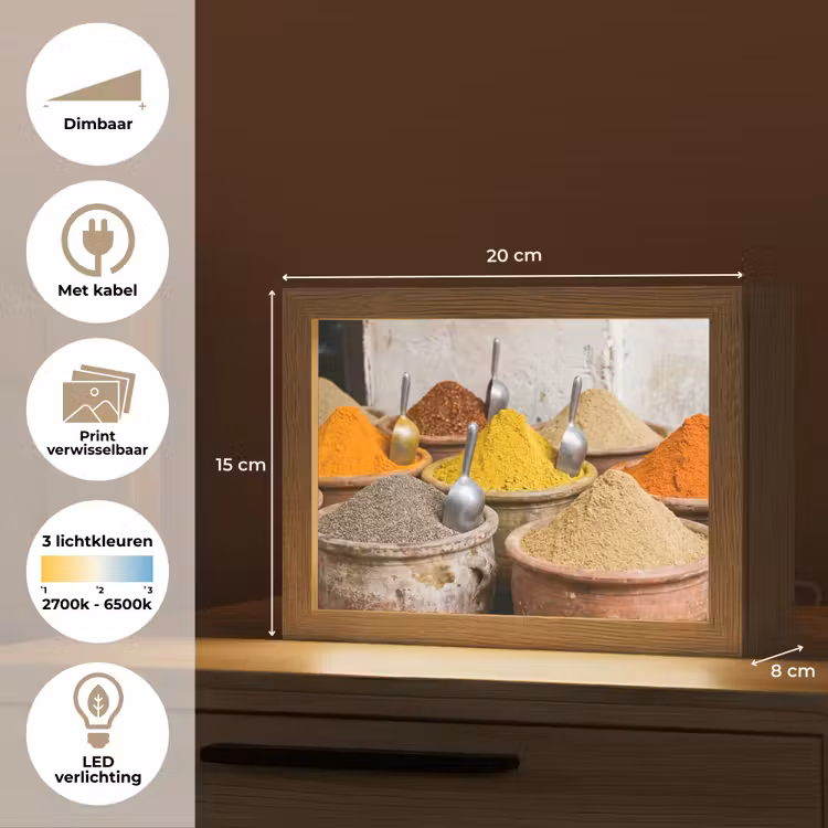 Lightbox - Wandlamp - Kruiden - Potten - Oosters — 9