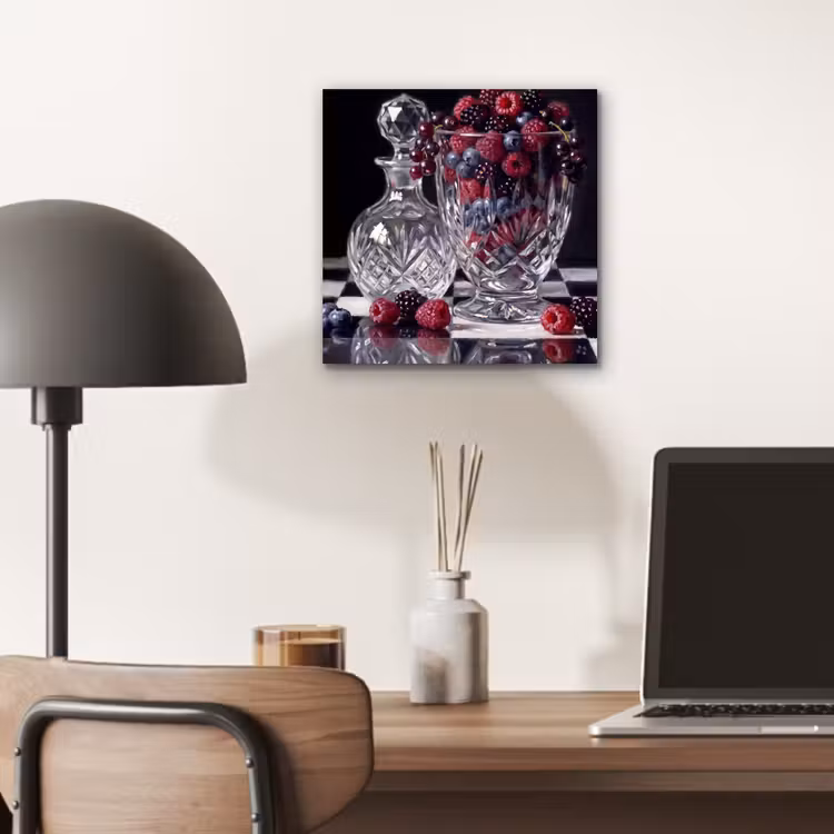 Aluminium schilderij - Bessen - Kristal - Stilleven — 6