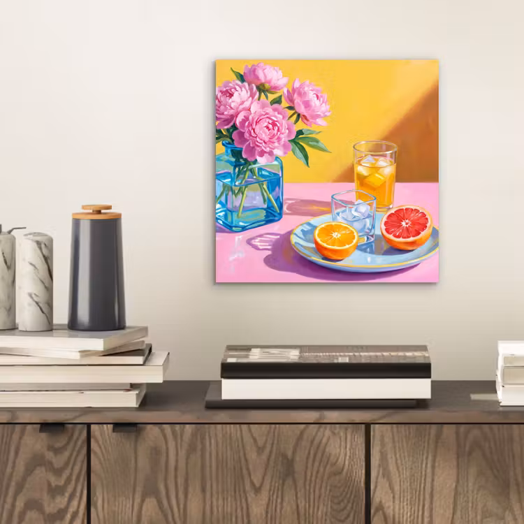 Aluminium schilderij - Bloemen - Roze - Modern — 2