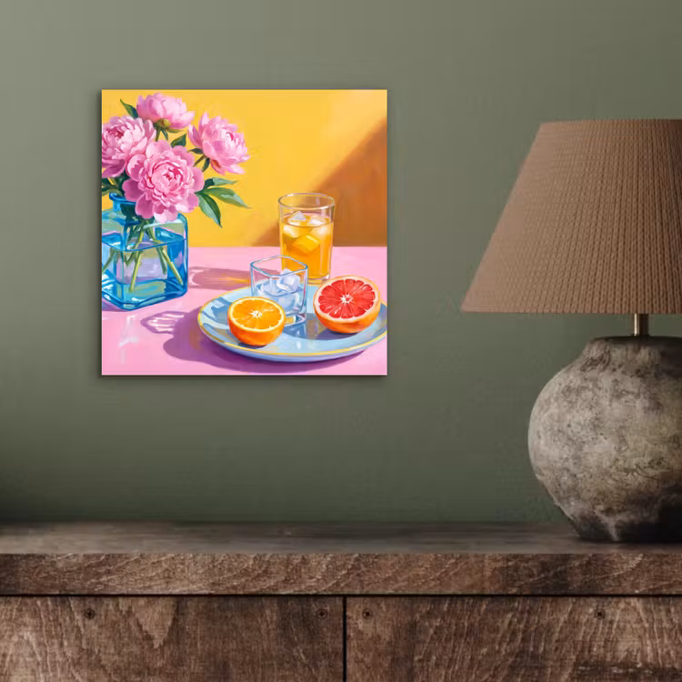 Aluminium schilderij - Bloemen - Roze - Modern — 3