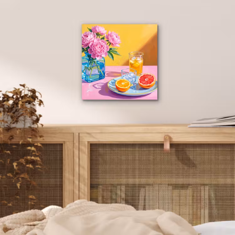 Aluminium schilderij - Bloemen - Roze - Modern — 4