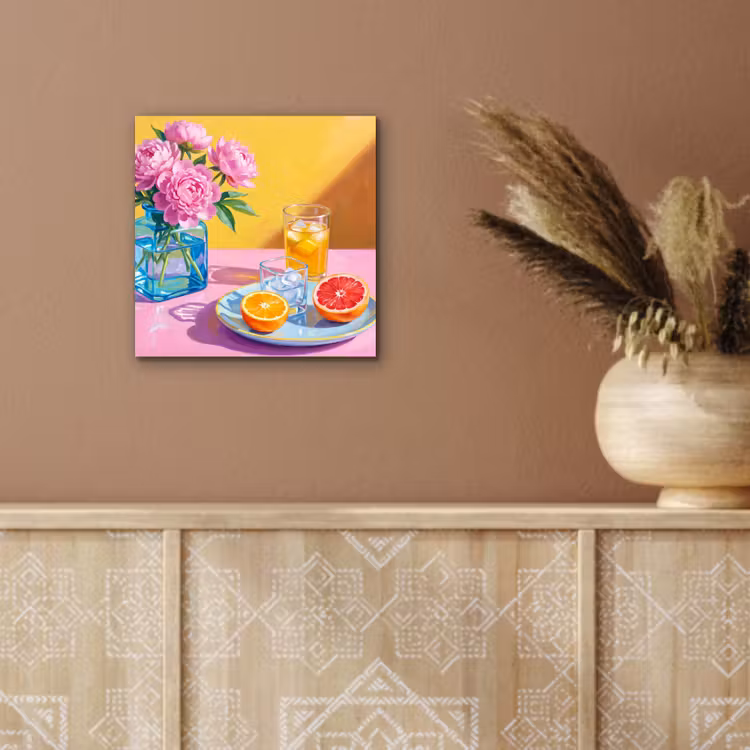 Aluminium schilderij - Bloemen - Roze - Modern — 5