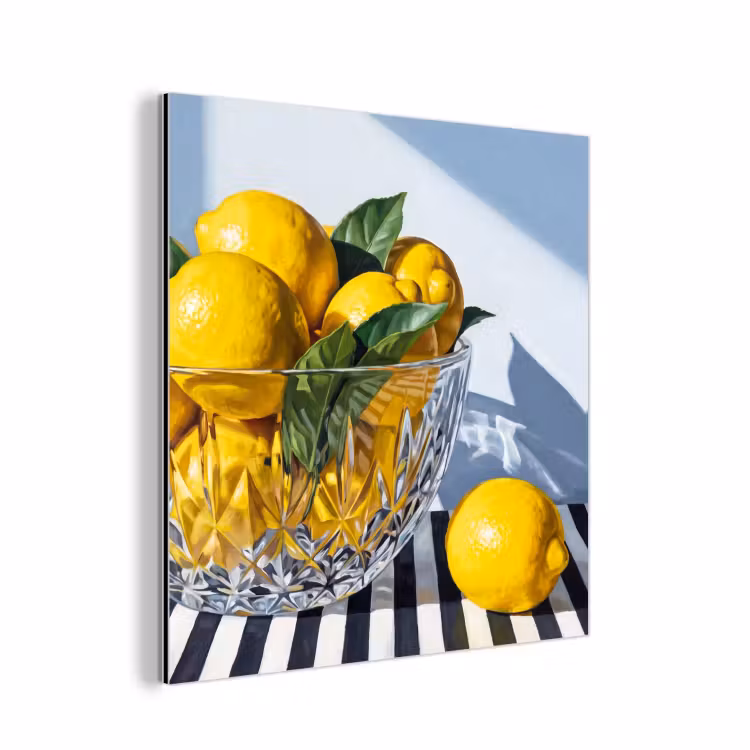 Aluminium schilderij - Citroenen - Fruit - Geel — 1