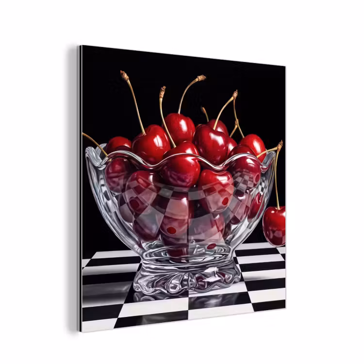 Aluminium schilderij - Eten - Kersen - Rood — 1