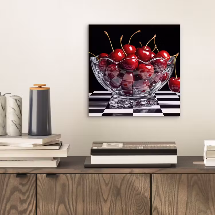 Aluminium schilderij - Eten - Kersen - Rood — 2