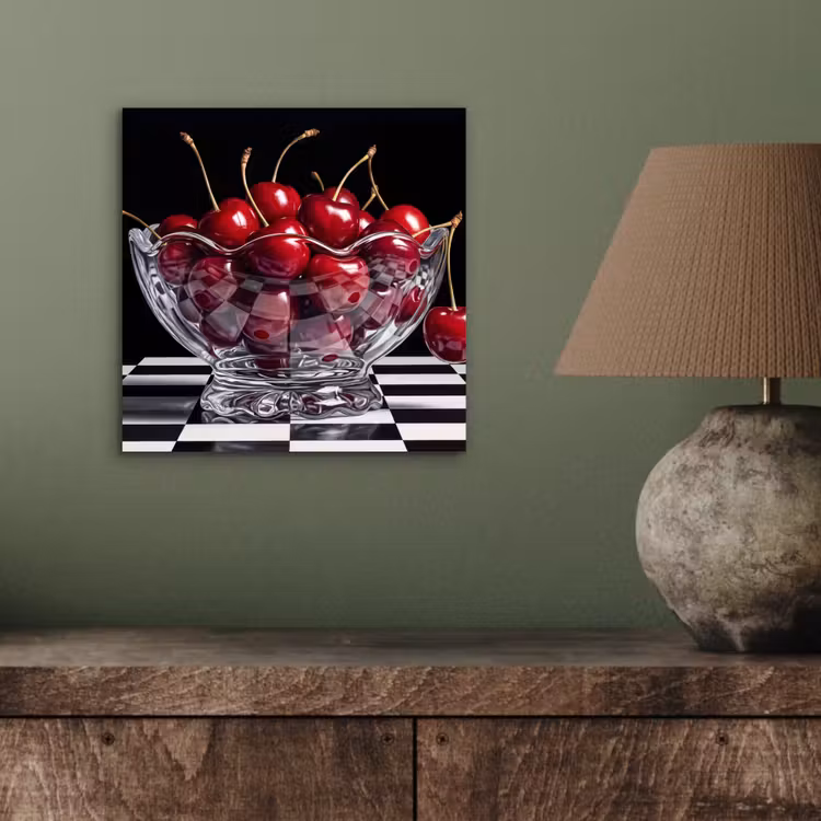 Aluminium schilderij - Eten - Kersen - Rood — 3