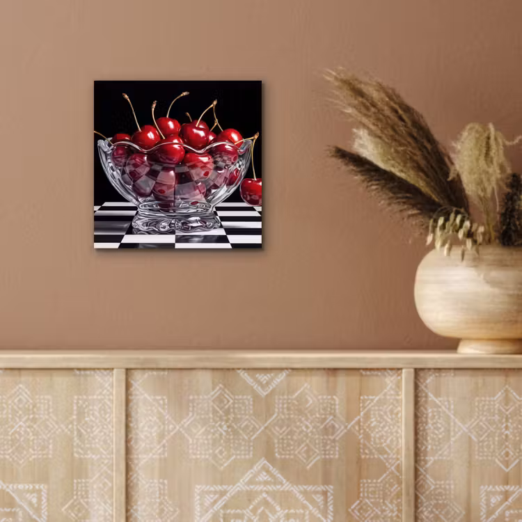 Aluminium schilderij - Eten - Kersen - Rood — 5