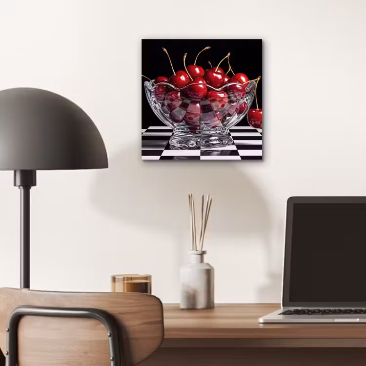 Aluminium schilderij - Eten - Kersen - Rood — 6