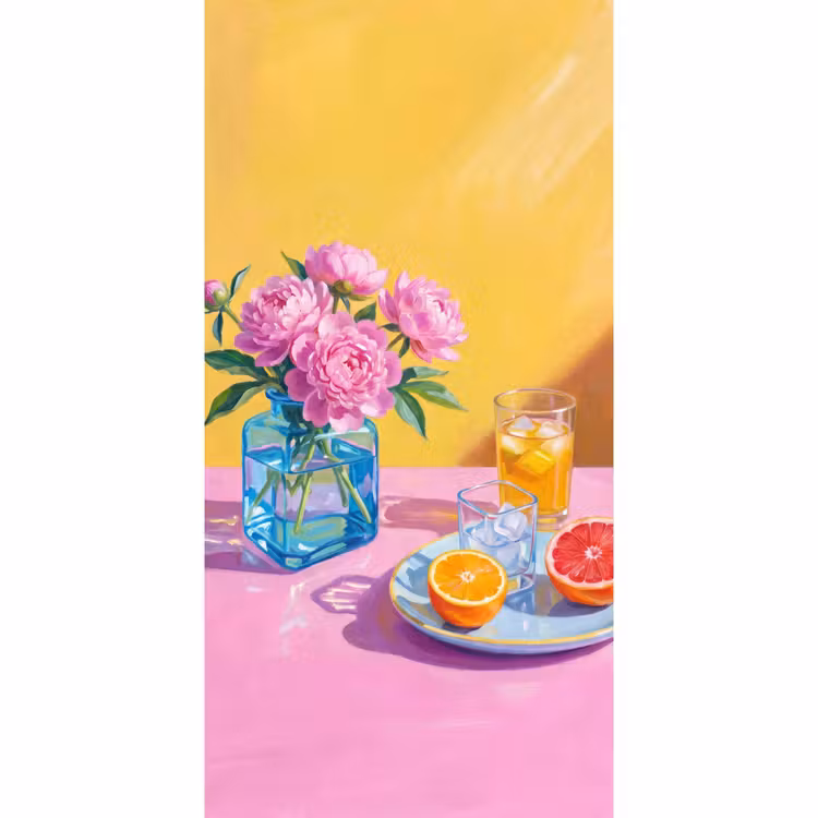Behang - Bloemen - Roze - Modern — 2