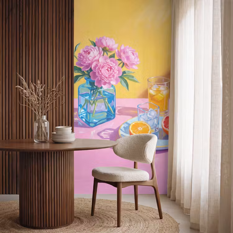 Behang - Bloemen - Roze - Modern — 4