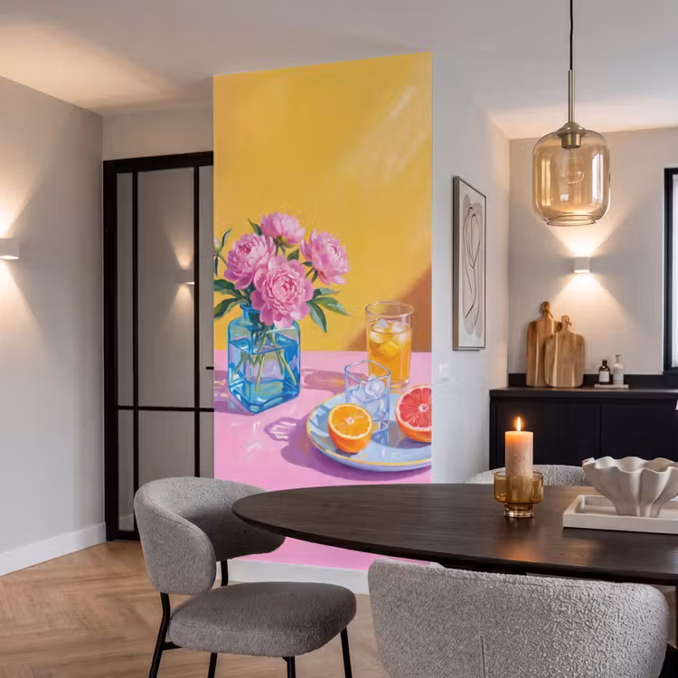 Behang - Bloemen - Roze - Modern — 5