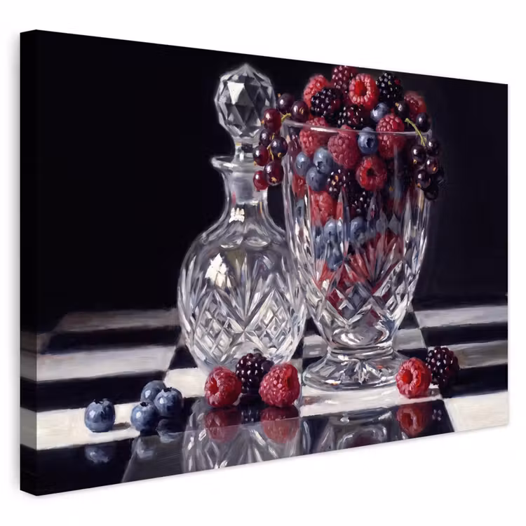 Buiten canvas - Bessen - Kristal - Stilleven — 1