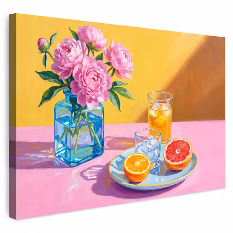 Buiten canvas - Bloemen - Roze - Modern — 1
