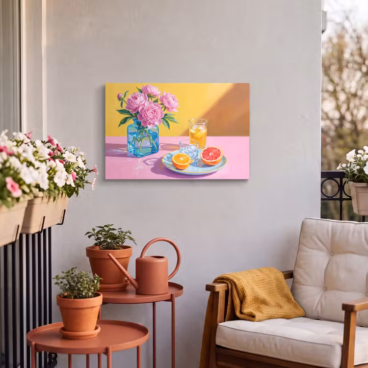 Buiten canvas - Bloemen - Roze - Modern — 3