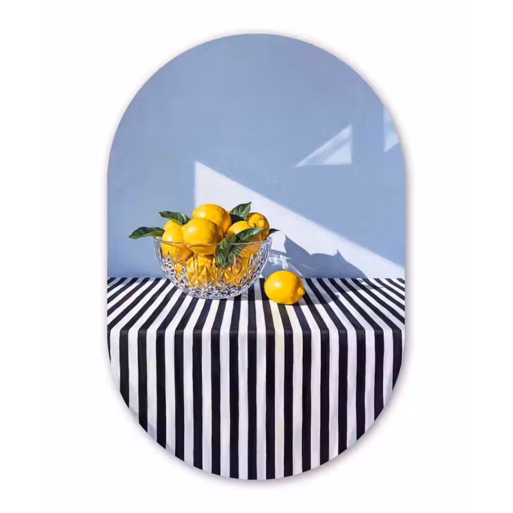 Muurovaal aluminium - Citroenen - Fruit - Geel — 1