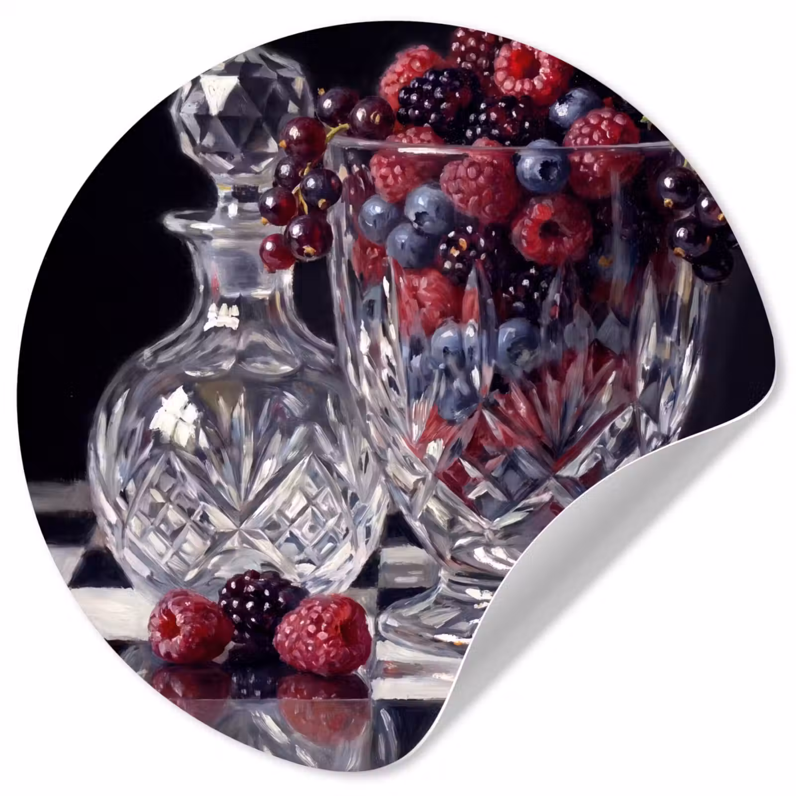 Behangcirkel - Bessen - Kristal - Stilleven — 1