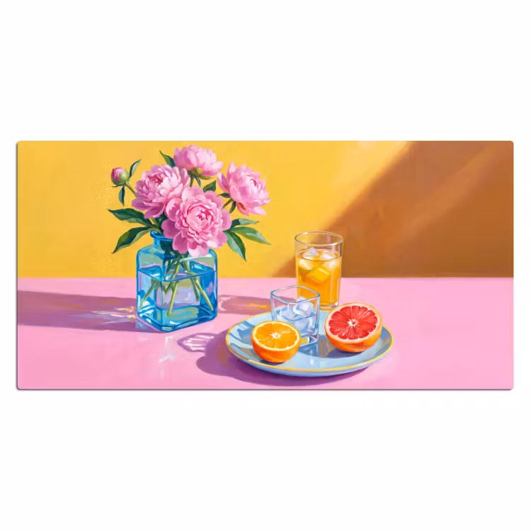 Bureau onderlegger - Bloemen - Roze - Modern — 2